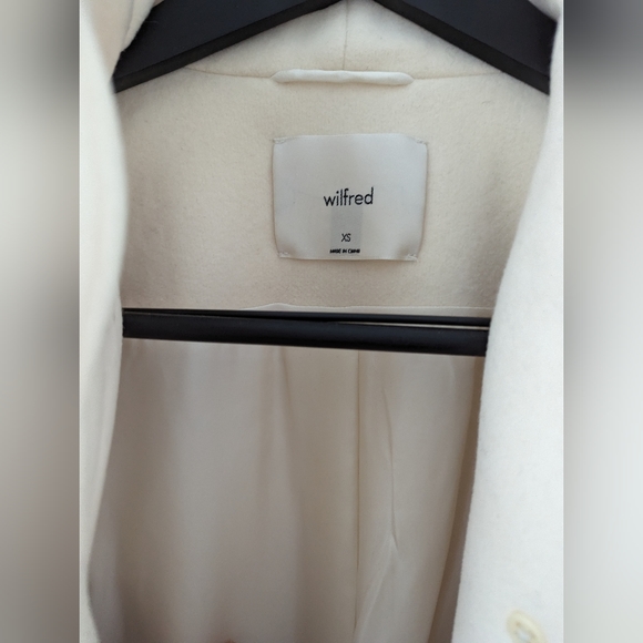 Aritzia Wilfred Cocoon Coat Cream Off-White Italian Wool and Cashmere Size XS - Picture 3 of 9